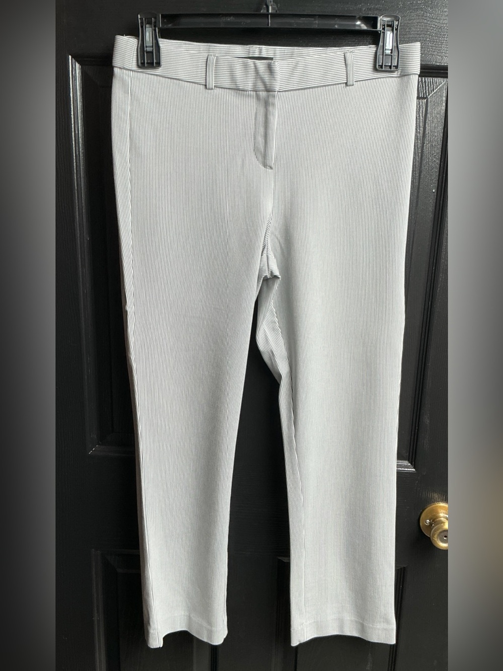 Amanda & Chelsea Light Gray Pinstripe Skinny Pants